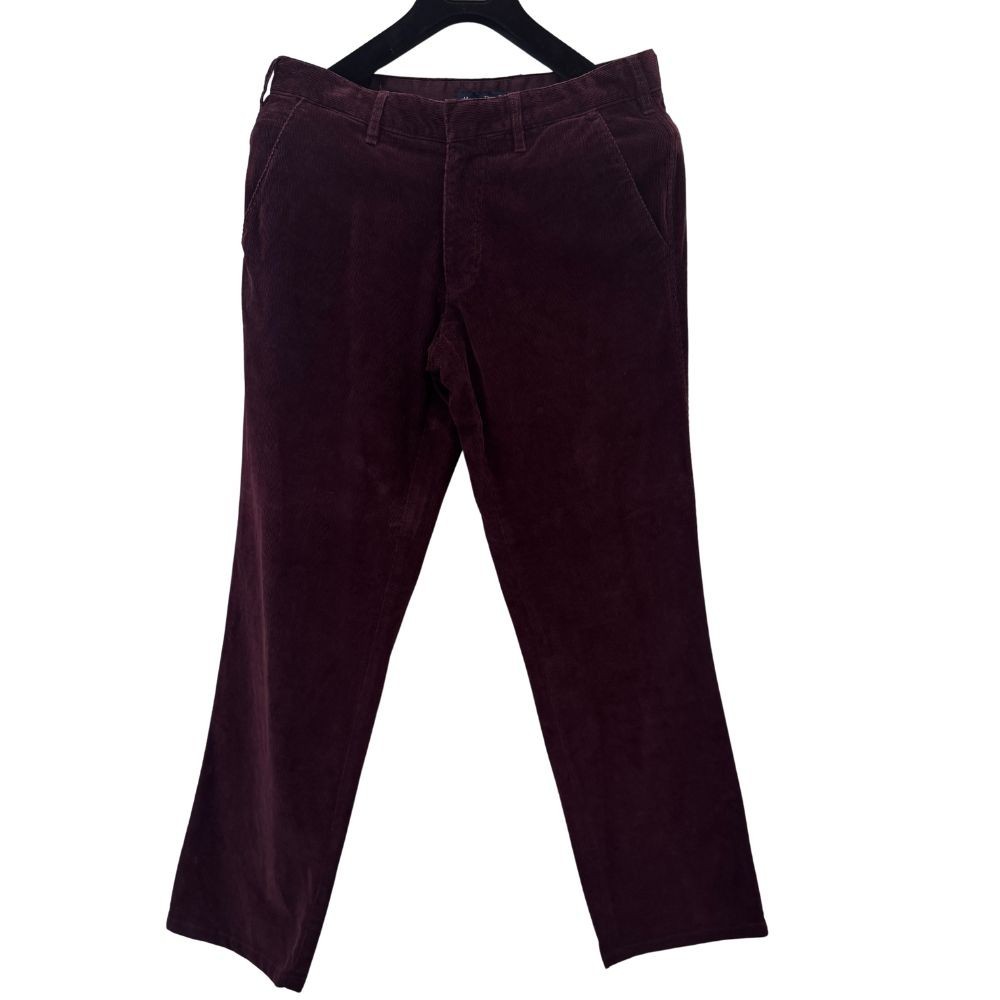 Massimo Dutti pantalones hombre pana burdeos talla 42 regular fit