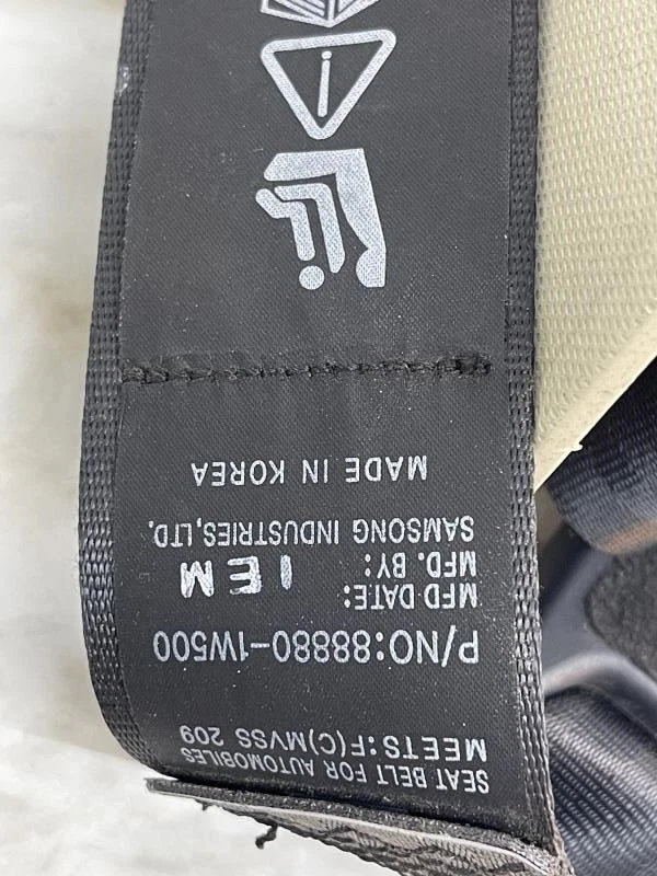 2012 - 2017 KIA RIO PASSENGER RIGHT SIDE SEATBELT OEM Foto 3 de 4