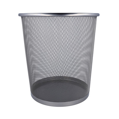 Westcott Papierkorb Mesh Silber, Mülleimer aus Drahtgeflecht 13l Abfalleimer