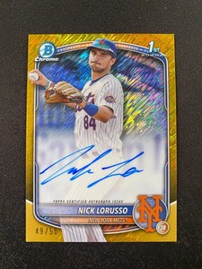 2025 Bowman Chrome Nick Lorusso Auto Gold Shimmer Refractor 1st 49/50 C323