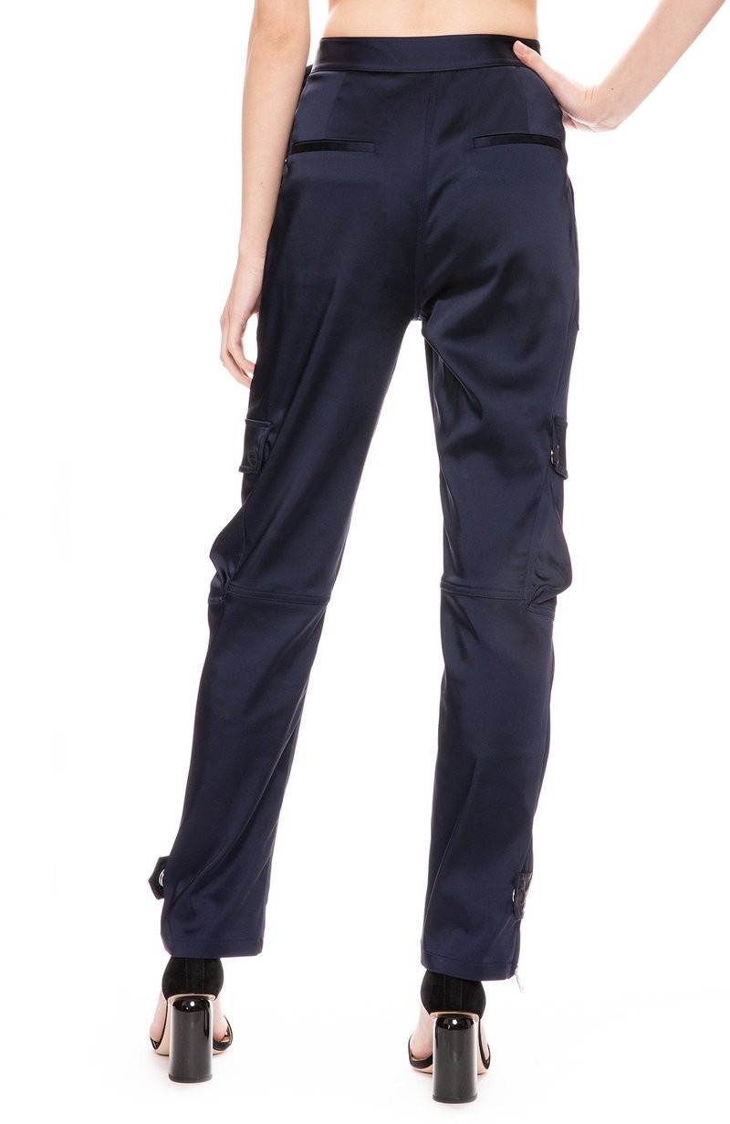 Jonathan Simkhai Satin Structured Utility Pants M… - image 7