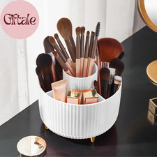 Makeup Brush Holder Organizer,360  Rotating Makeup Brush Organizer,5 Slot Make u