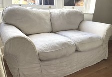2 Seater Cream Habitat Sofa with Removable Cushions 