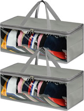 2 Pack Wide Hat Storage Bag for Baseball Caps, Hat Organizer for Up to 20 Hat...