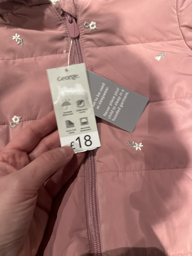 Girls Snowsuit / Pramsuit Lovely Fleece Lining 3-6 Months George Asda - Picture 9 of 10