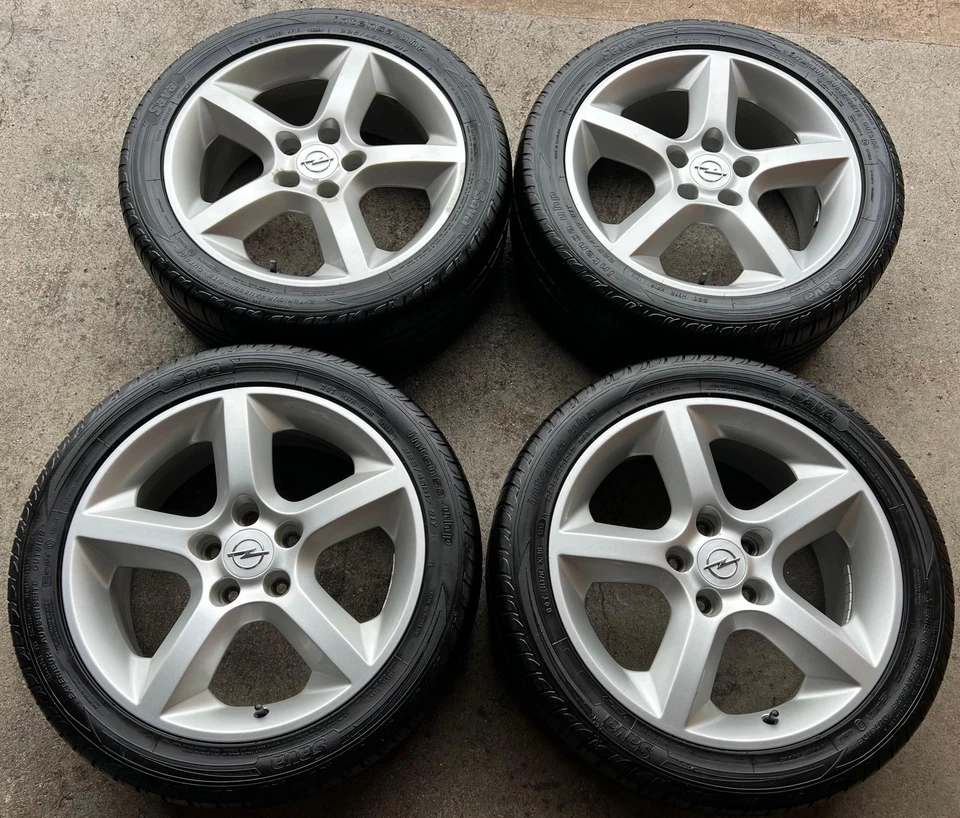 4 ORIGINAL 17" ALU SOMMERRÄDER OPEL ASTRA-H VECTRA-C ZAFIRA-B 225/45R17 91Y  - Bild 2 von 4