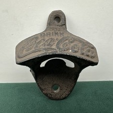 Coca Cola Cast Iron Wall Mount Bottle Opener Rustic Reproduction