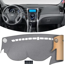 KEYOOG Dashboard Cover Dash Mat Fit for Hy-undai Sonata 2014-2011 (for Left