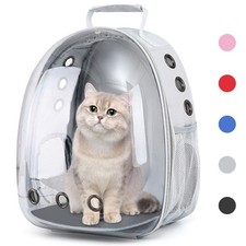 Pet Backpack Carrier with Harness Backpack with Bubble Clear Front for Cats, ...