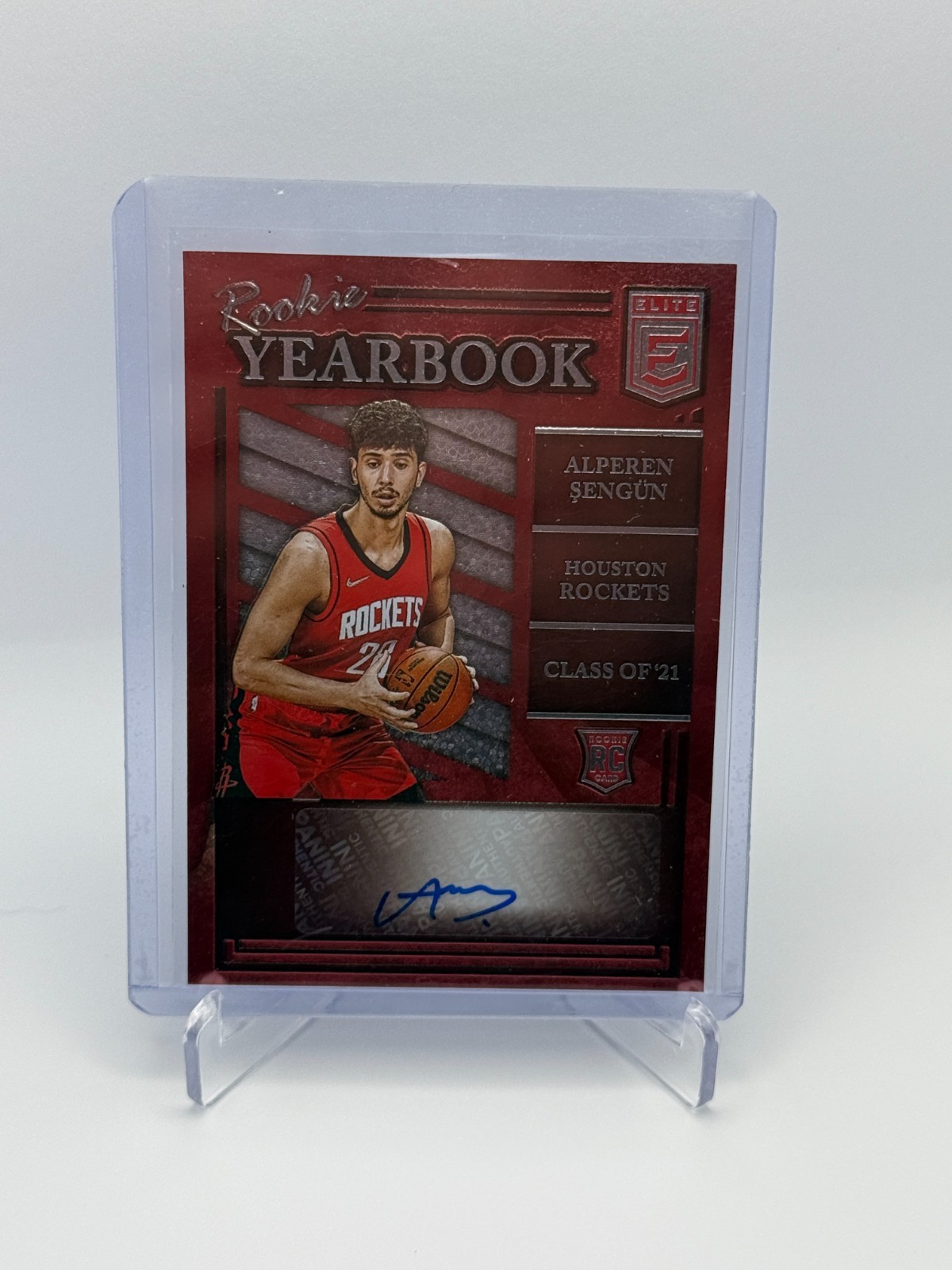 2021-22 Donruss Elite Rookie Yearbook Auto Alperen Sengun #RY-ASE Auto RC