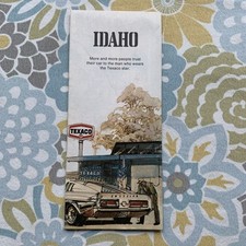 Vintage c1973 Texaco Oil Idaho State Highway Gas Station Travel Road Map
