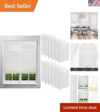 Window Blinds 12 Pack Light Filtering Pleated Shades for Privacy Easy Install
