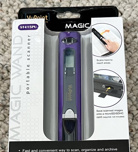 NEW VuPoint Solutions Magic Wand Purple Portable Image Scanner (PDS ST415 PU VP) - Picture 2 of 4