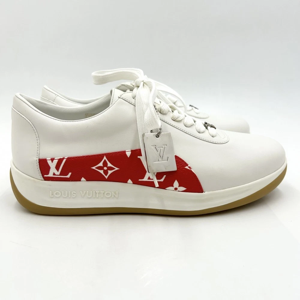 Baskets Louis Vuitton homme s coupe basse monogramme collaboration suprême suprême 7