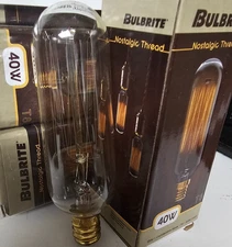 Bulbrite 132517 T8/E12 40W Dimmable Incandescent Light Bulb Amber Light 2200K