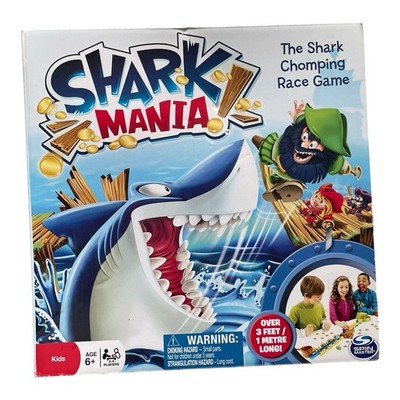 Shark Mania Chomping Race Game Spin Master 2014 NOB Complete Sealed Pieces
