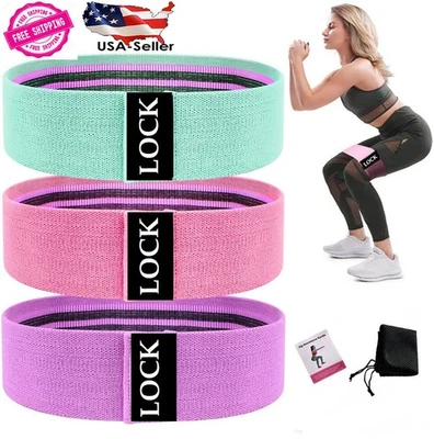 Hip Resistance Bands, Soft & Non Slip Design，Fabric elastic 3 Levels Hip Band