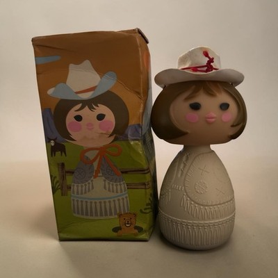 Vintage Avon Small World Cowgirl Cream Lotion 5 oz Full w/ Box X3
