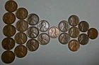1909 VDB  Lincoln Wheat Cent Lot 22 VDB 1 plain P, 23 in total. Vg-Xf