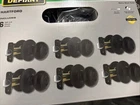 Defiant Hartford Matte Black Hall Closet Door Knob Contractor 6-Pack 1007789938