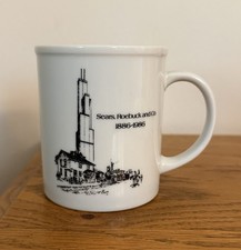VINTAGE Sears Roebuck & Co. 1886-1986 Centennial Coffee Mug Sears Tower Chicago