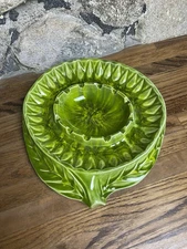 Vintage Huge 70s Ceramic Ashtray • Made In Usa