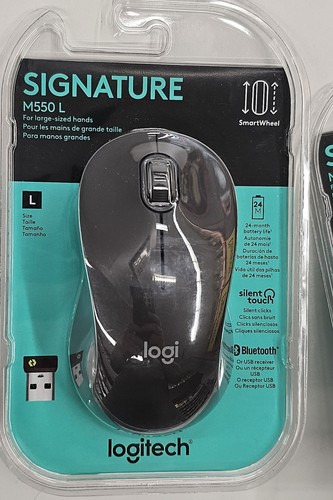Logitech M550 L Wireless Mouse, Bluetooth USB Receiver Brand New 910-006591 - 第 1/4 張圖片