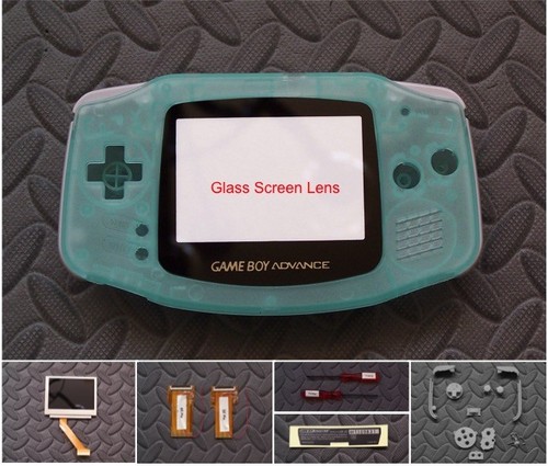 Kit Mod GameBoy Advance retroiluminación retroiluminada adaptada AGS101 con lente de vidrio - verde globo oscuro - Imagen 1 de 7