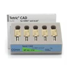 *5-Pieces* Ivoclar Vivadent Tetric CAD For CEREC & inLab MT A3/C14 Refill 692154