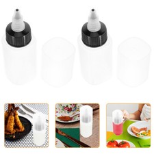 4Pcs Ketchup Small Squeeze Bottle Plastic Condiment Sauce Bottles Vinegar 40ml
