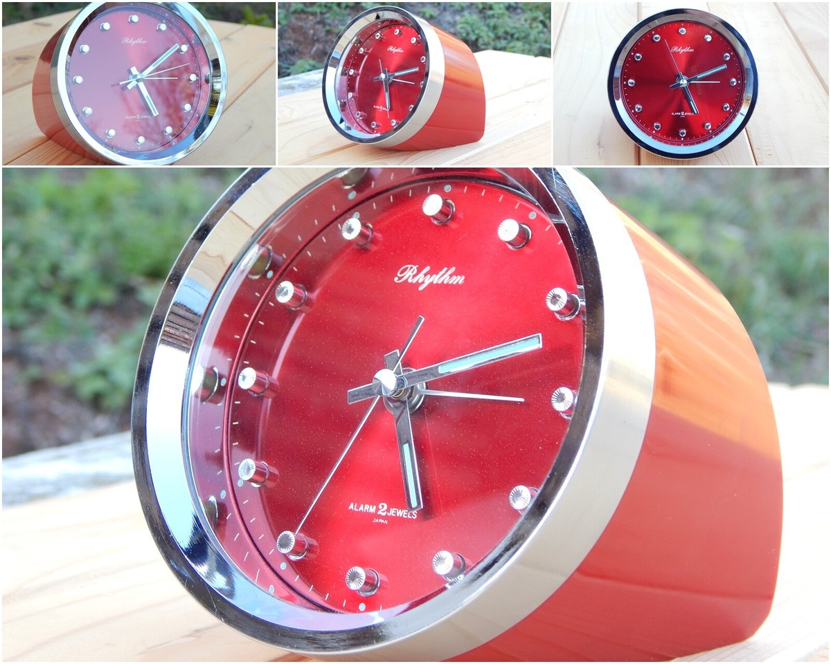 Vintage Space Rhythm Alarm Mechanical Clock Japan made Amazing