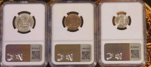 VINTAGE 1950 MINT SET PARTIAL NGC GRADED (3) COINS MS-66 KEY DATES NICKEL DENVER - Picture 3 of 5