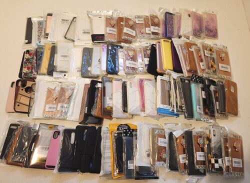 Bulk Wholesale Lot of 100 Mixed Cell Phone Cases  - Afbeelding 1 van 4