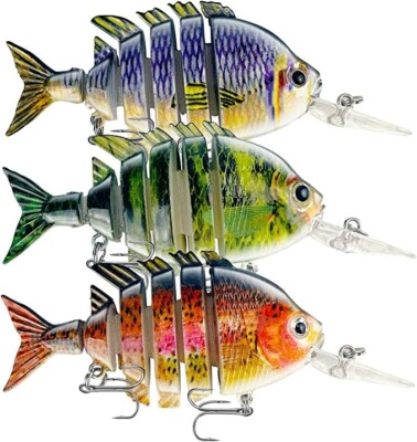 Fishing Lure Kits 3pcs Multi Jointed Freshwater and Saltwater Crankbaits Bass | eBay Fishing Lure Kits 3pcs Multi Jointed Freshwater and Saltwater Crankbaits Bass | eBay