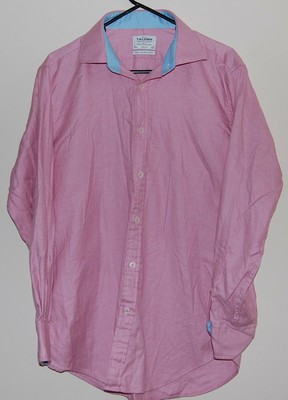 T.M. LEWIN Red Check Dress Shirt 