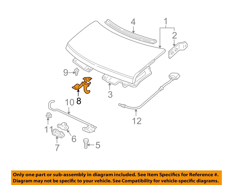Astro Van Safari 1995-2005 capó cierre de pestillo nuevo GM # 15186174 Foto 2 de 3