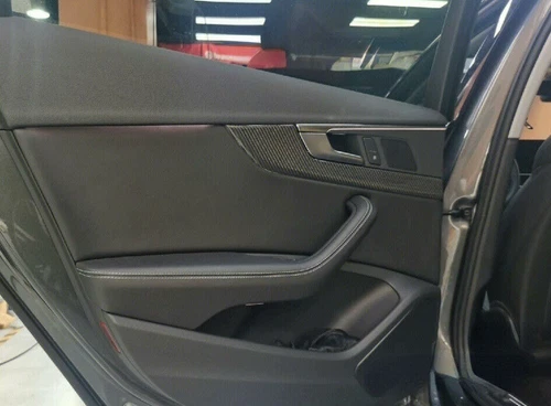 For Audi A4 A5 S4 S5 RS5 2017-2023 Real Carbon Fiber Inner Door Panel Cover Trim - Picture 3 of 18