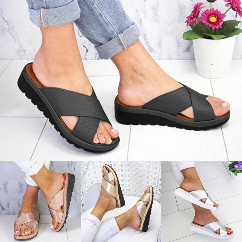 Women Sandals Round Toe Open Toe Slippers Fashionable Summer New Pattern  Flat Comfortable Non Slip Shoes Extra Wide Sandals (Brown, 7) : :  Clothing, Shoes & Accessories