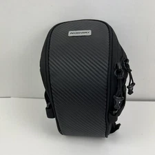 Nishiki Medium Black Carbon Fiber Saddle Bag For Bicycle Cycling