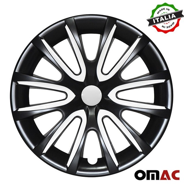 16" Inch Hub Cap Wheel Rim Cover Black with White for Ford Ecosport 4pcs Set eBay