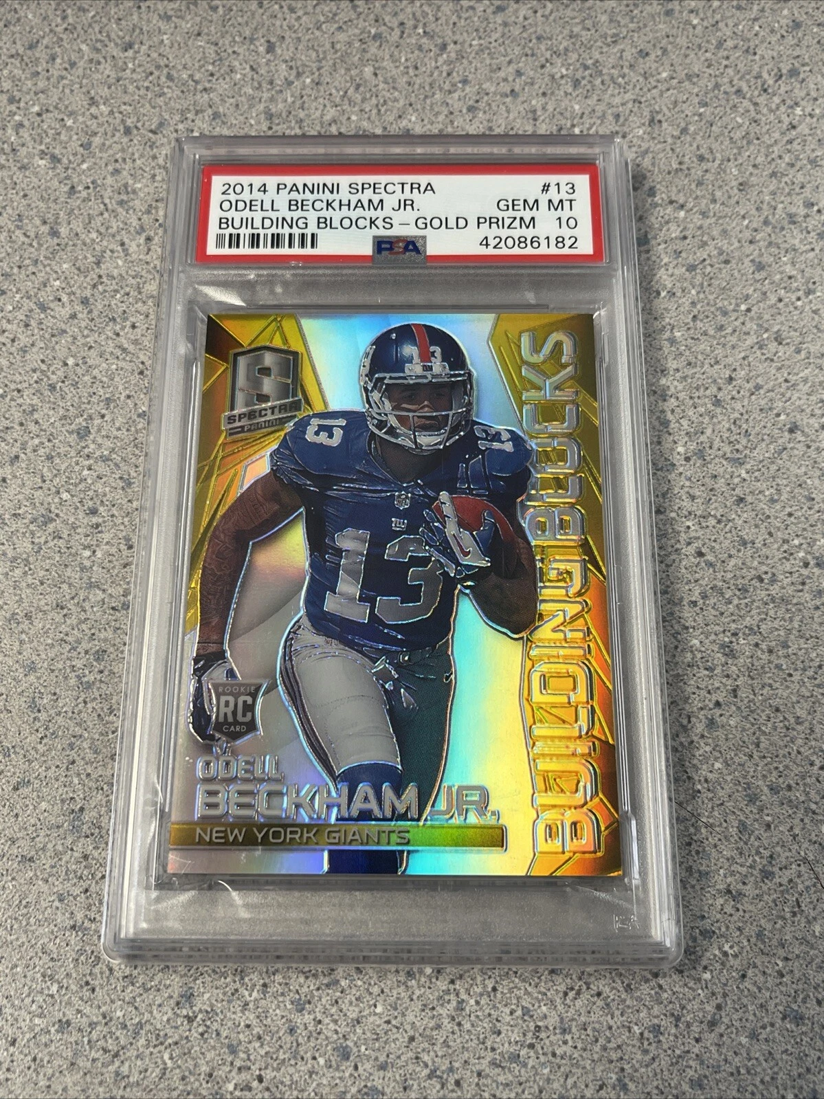 Odell Beckham Jr. Panini Spectra Building Blocks #13 Gold Prizm