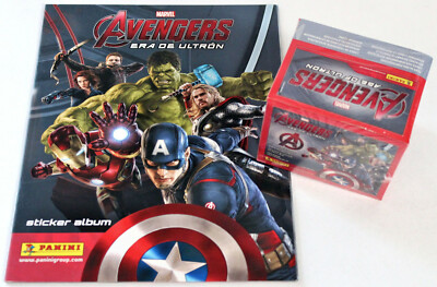 Panini MARVEL AVENGERS AGE OF ULTRON 2015 BOX DISPLAY 50 Packets Tüten + ALBUM
