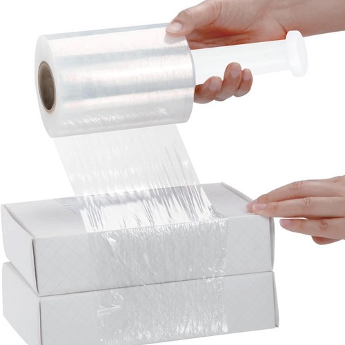 5" x 1000' 55 Gauge Cast Hand Narrow Banding Stretch Wrap Shrink Film 12 Rolls - Picture 7 of 8