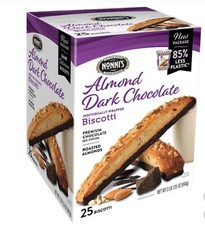 Nonni's Classic Almond Biscotti 25 Count Dark Chocolate Crunchy Treats