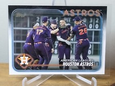 HOUSTON ASTROS Team Card 2024 Topps Series One Baseball #132 AL West Division 