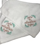 Plush Baby Blanket Let the adventure begin gender neutral boys girls