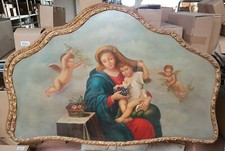 quadro dipinto  OLIO su legno cornice  foglia oro classico barocco 80x120 CM