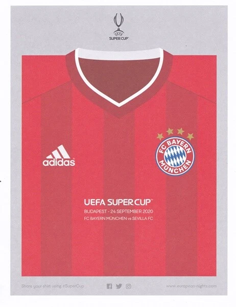 FC BAYERN MUNCHEN v SEVILLA FC UEFA SUPER CUP FINAL 2020 eBay