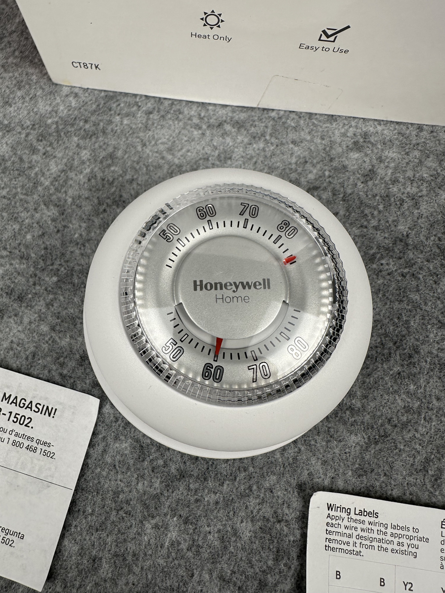 Honeywell Home Round Non-Programable Heat Only Thermostat CT87K