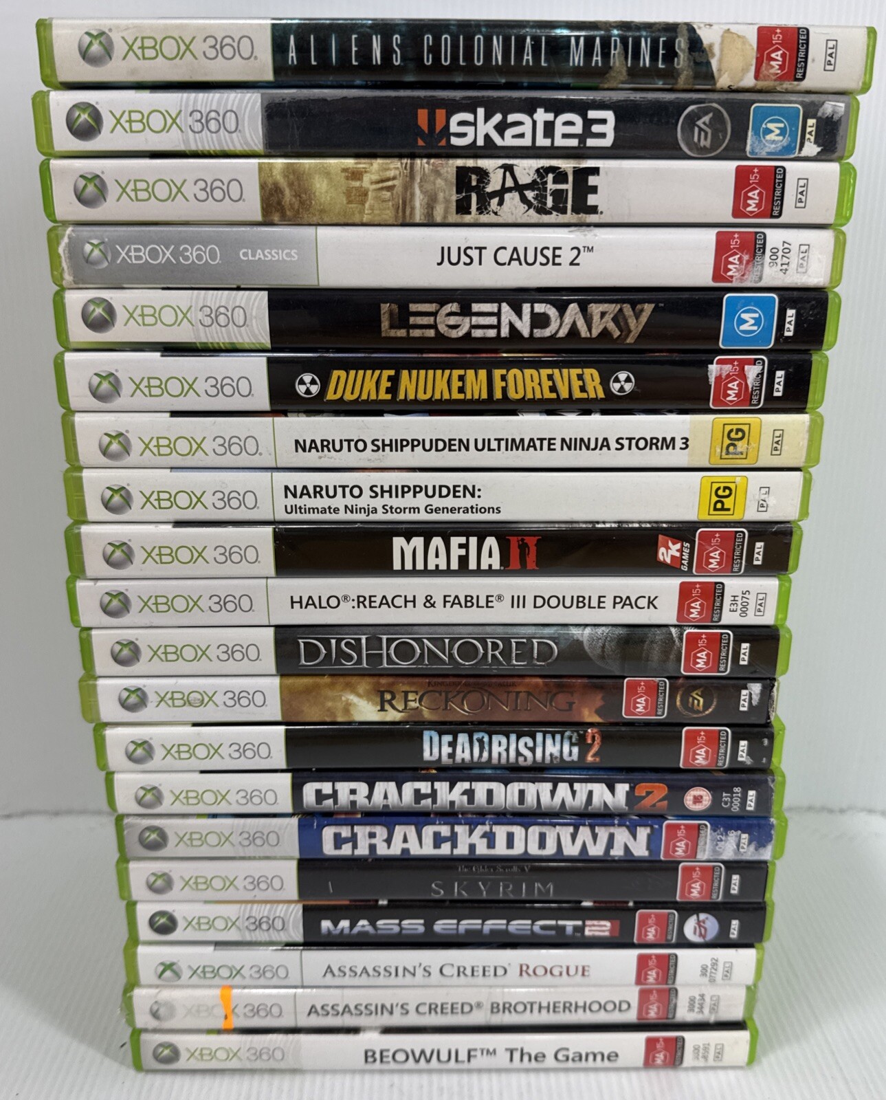 Bulk Bundle X20 Microsoft Xbox 360 Games Naruto Borderlands Skate 3  Manuals PAL